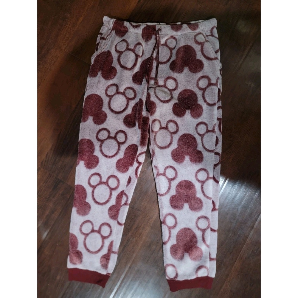 Mickey Mouse Disney Character Ladies'‎ Fleece 2-piece Pajama Set RED Large 12/14 - Picture 9 of 12